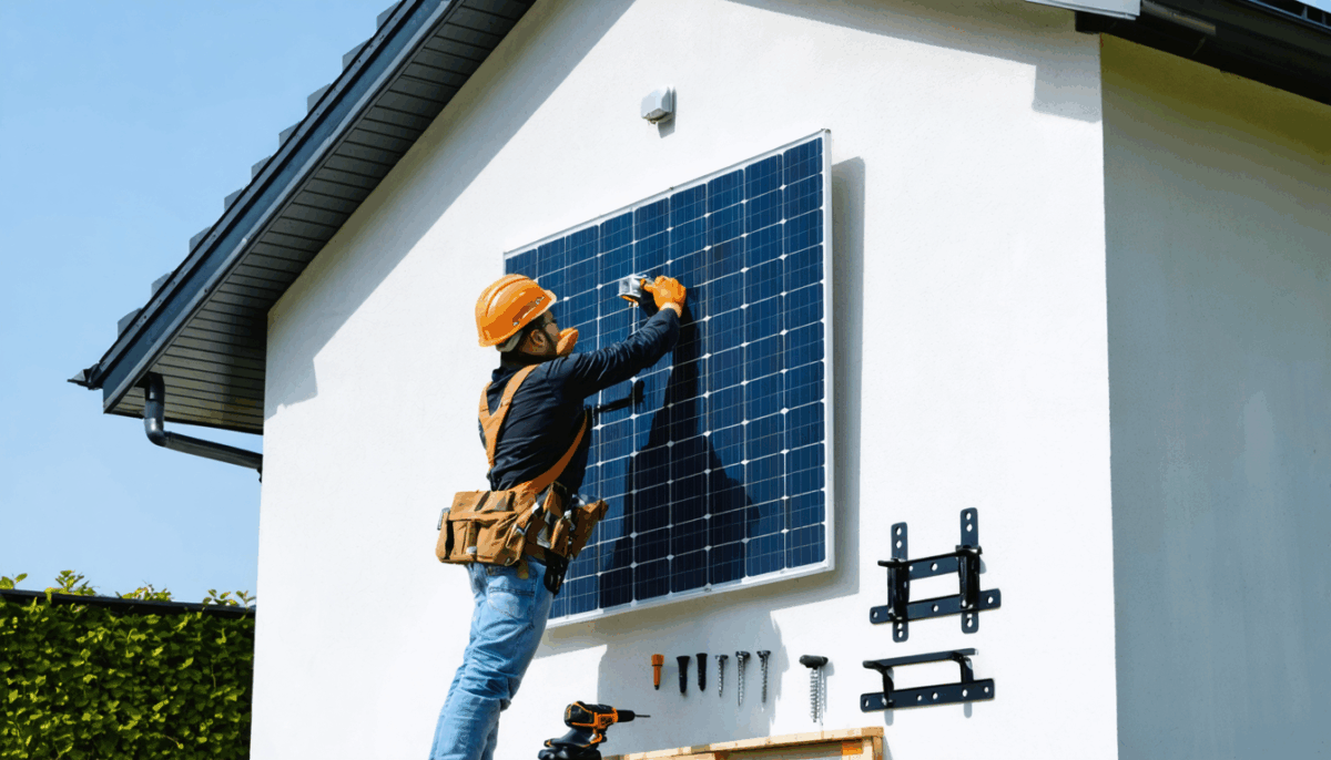 découvrez notre guide pratique pour installer facilement un panneau solaire sur un mur vertical et optimiser votre production d'énergie renouvelable à domicile.