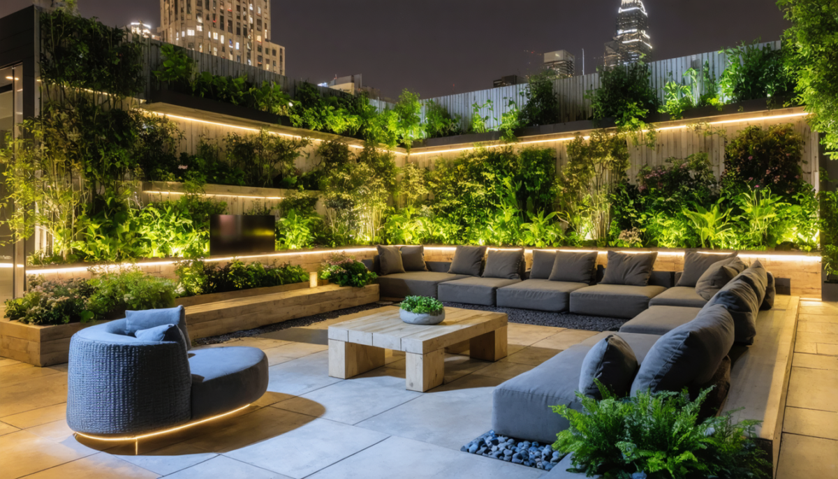 découvrez cinq idées créatives pour transformer votre terrasse en un jardin enchanteur et profitez d'un espace extérieur paisible et magique toute l'année.